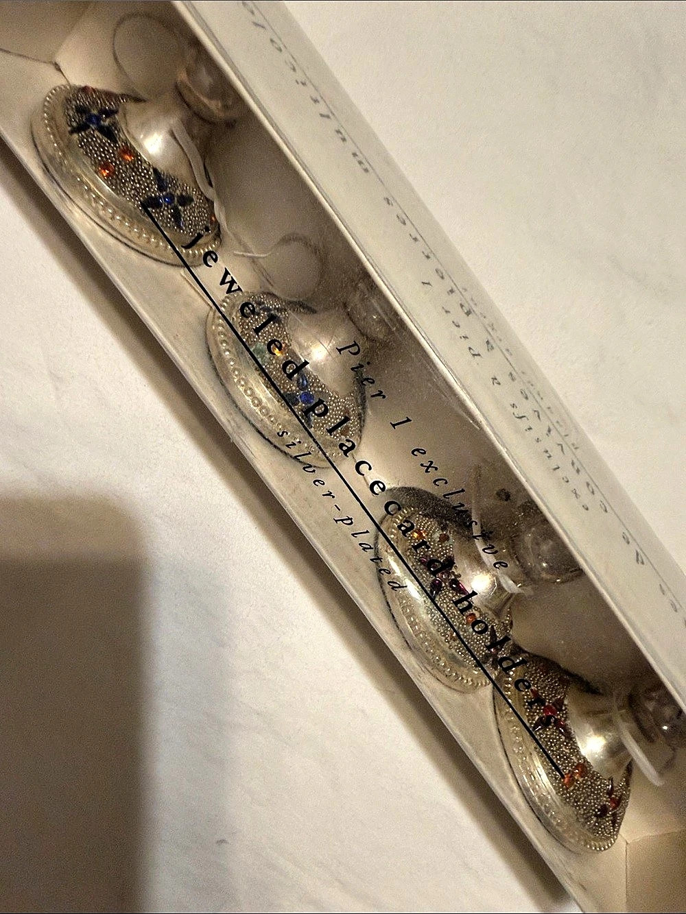 Tippin Imports Piel de Plata hair barrettes Silver Multicolor table name cards